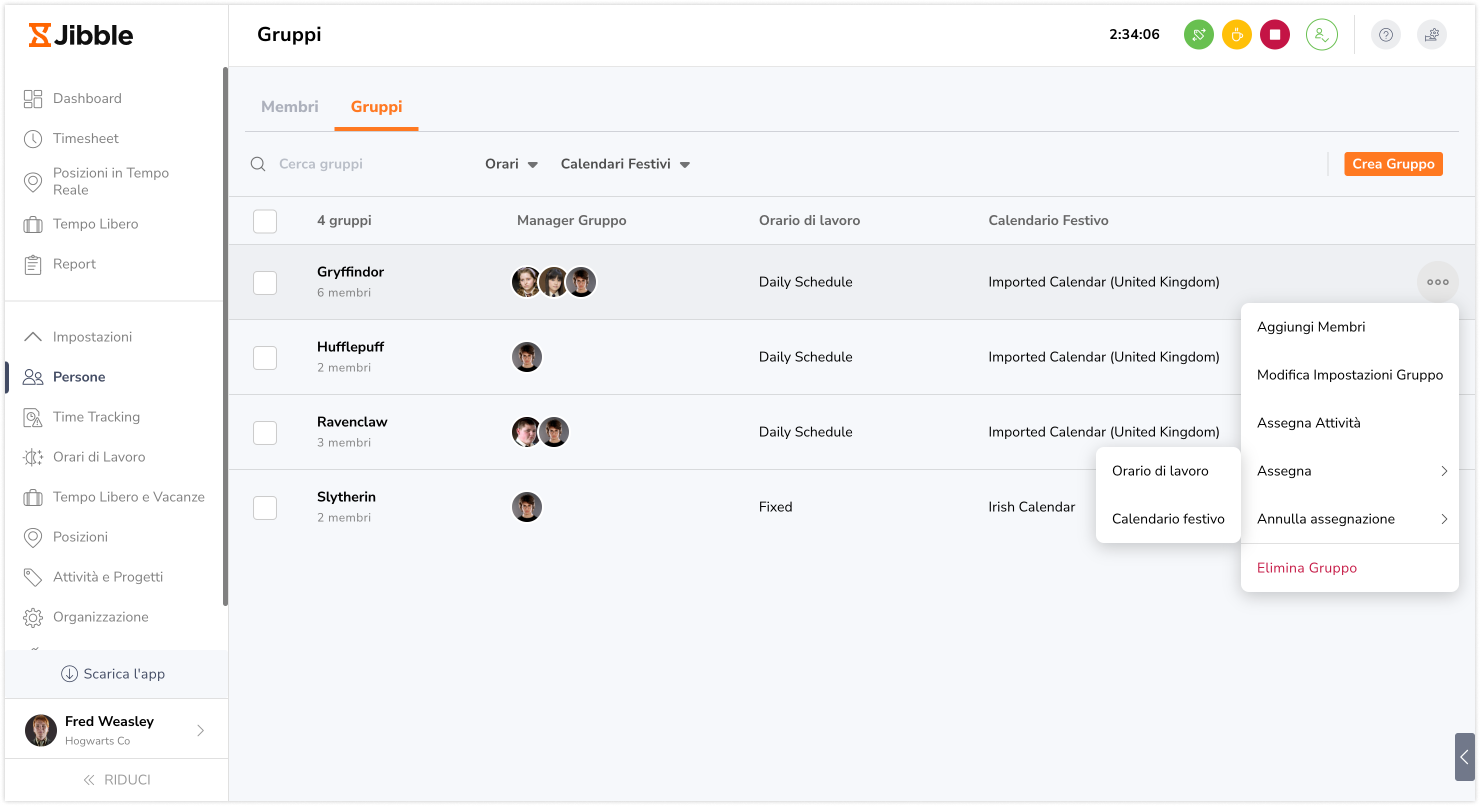 Assigning groups